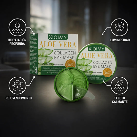 Mascarillas para ojeras de aloe vera y colágeno